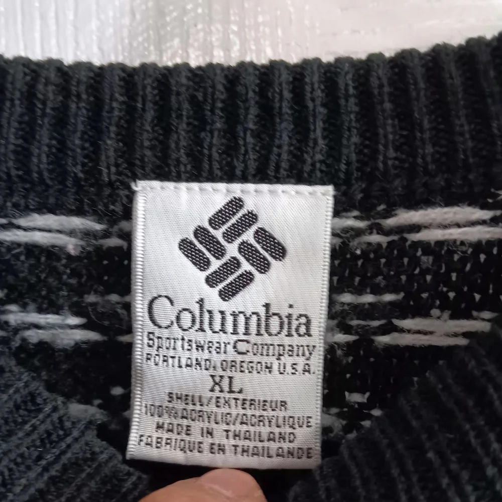 Vintage Columbia Women’s XL Fair Isle Alpine Ski Knit Crewneck Sweater Cabincore - Picture 3 of 7